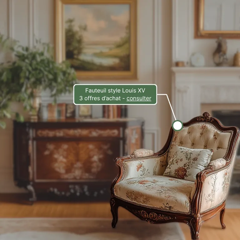 Fauteuil de style Louis XV avec 3 offres d'achat