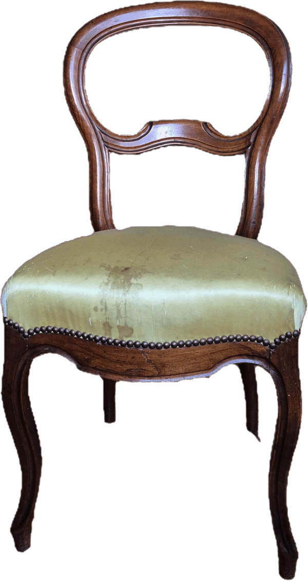 Chaise Louis-Philippe noyer, XIXe