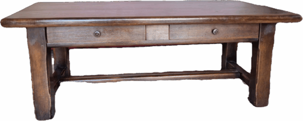 Table basse chêne massif - style rustique - mid-XXe