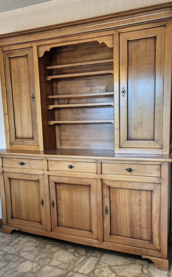Buffet deux-corps / vaisselier chêne massif - années 50-70