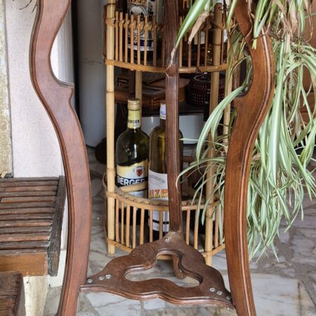 Sellette porte-plantes bois massif, style Louis XV, XXe