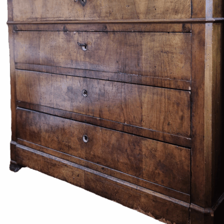 Commode style Louis-Philippe - placage noyer - mid-XXe