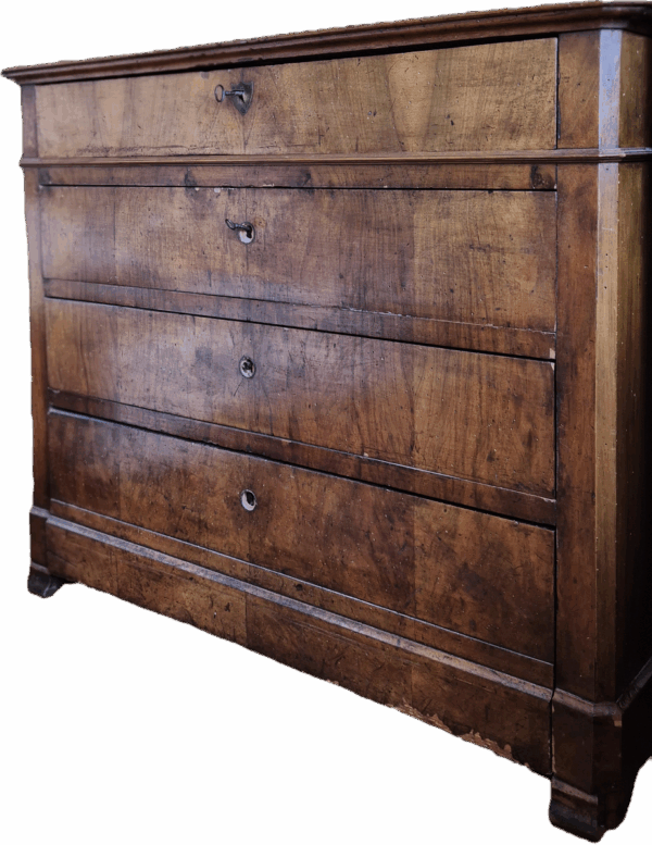 Commode style Louis-Philippe - placage noyer - mid-XXe