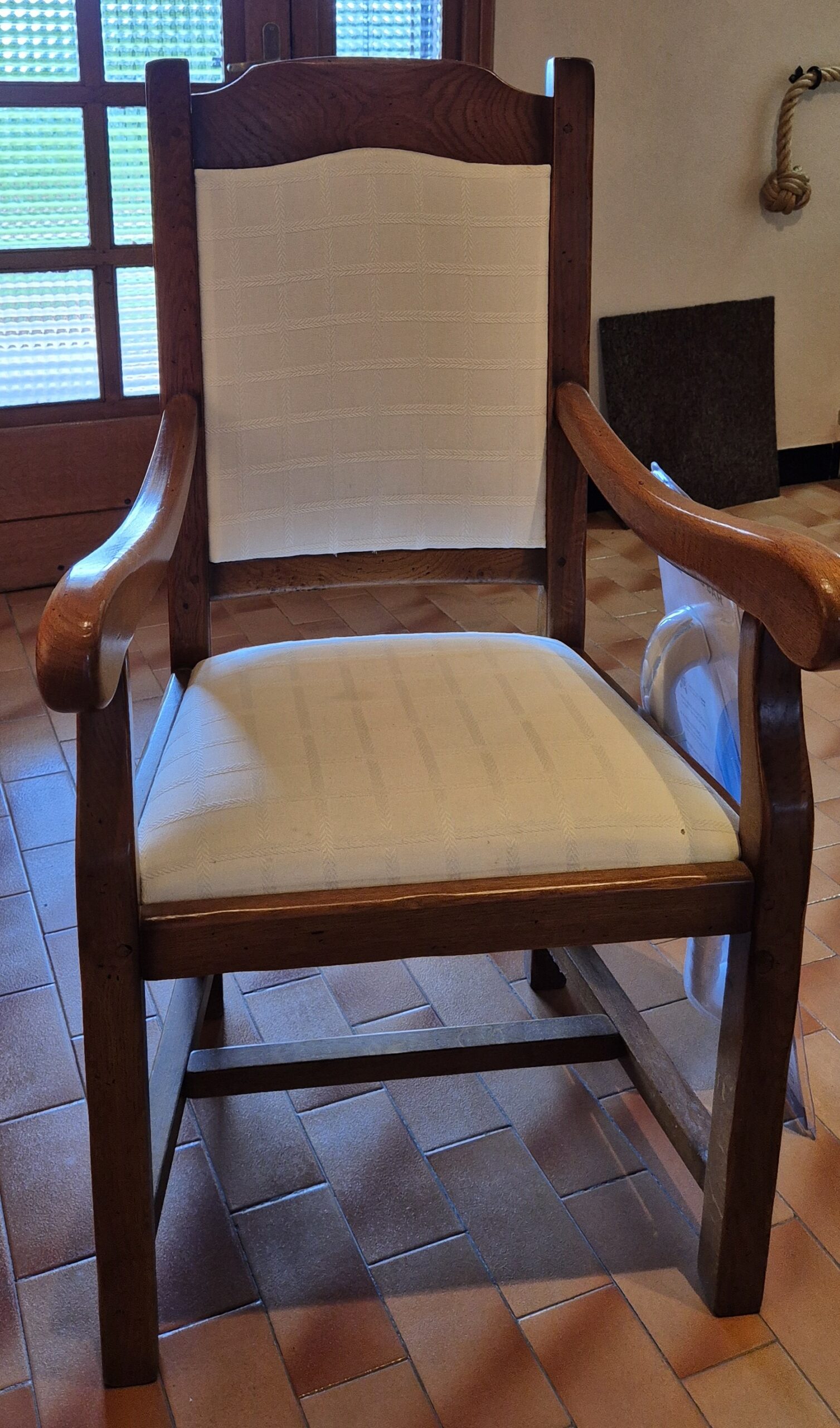 2 fauteuils rustiques chêne massif - style campagnard - mid XXe – Image 4