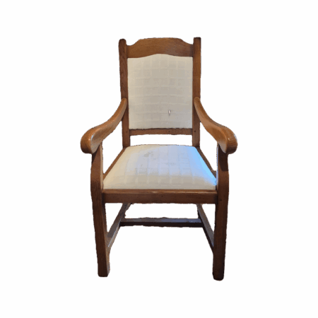 2 fauteuils rustiques chêne massif - style campagnard - mid XXe