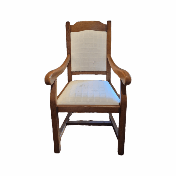 2 fauteuils rustiques chêne massif - style campagnard - mid XXe