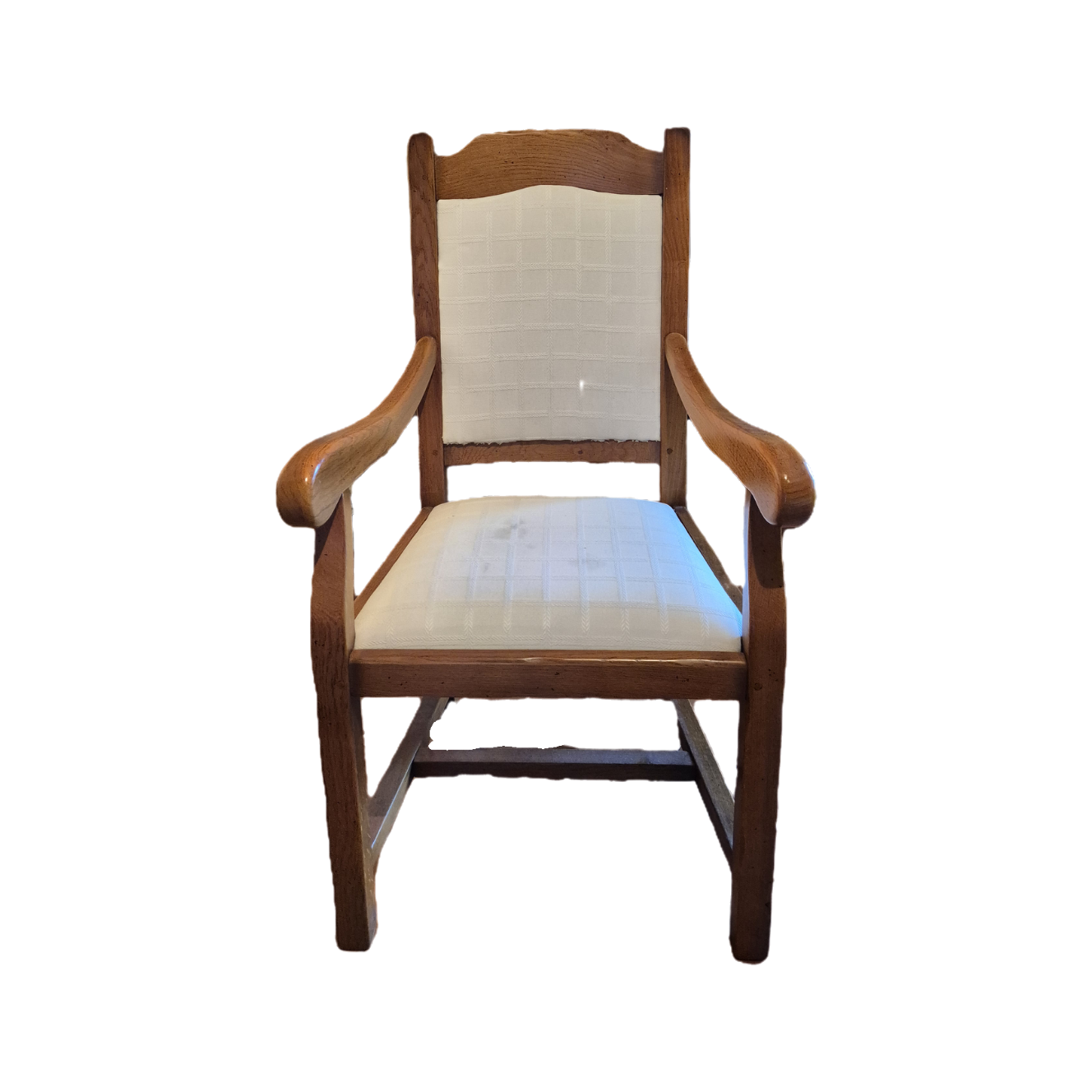 2 fauteuils rustiques chêne massif - style campagnard - mid XXe