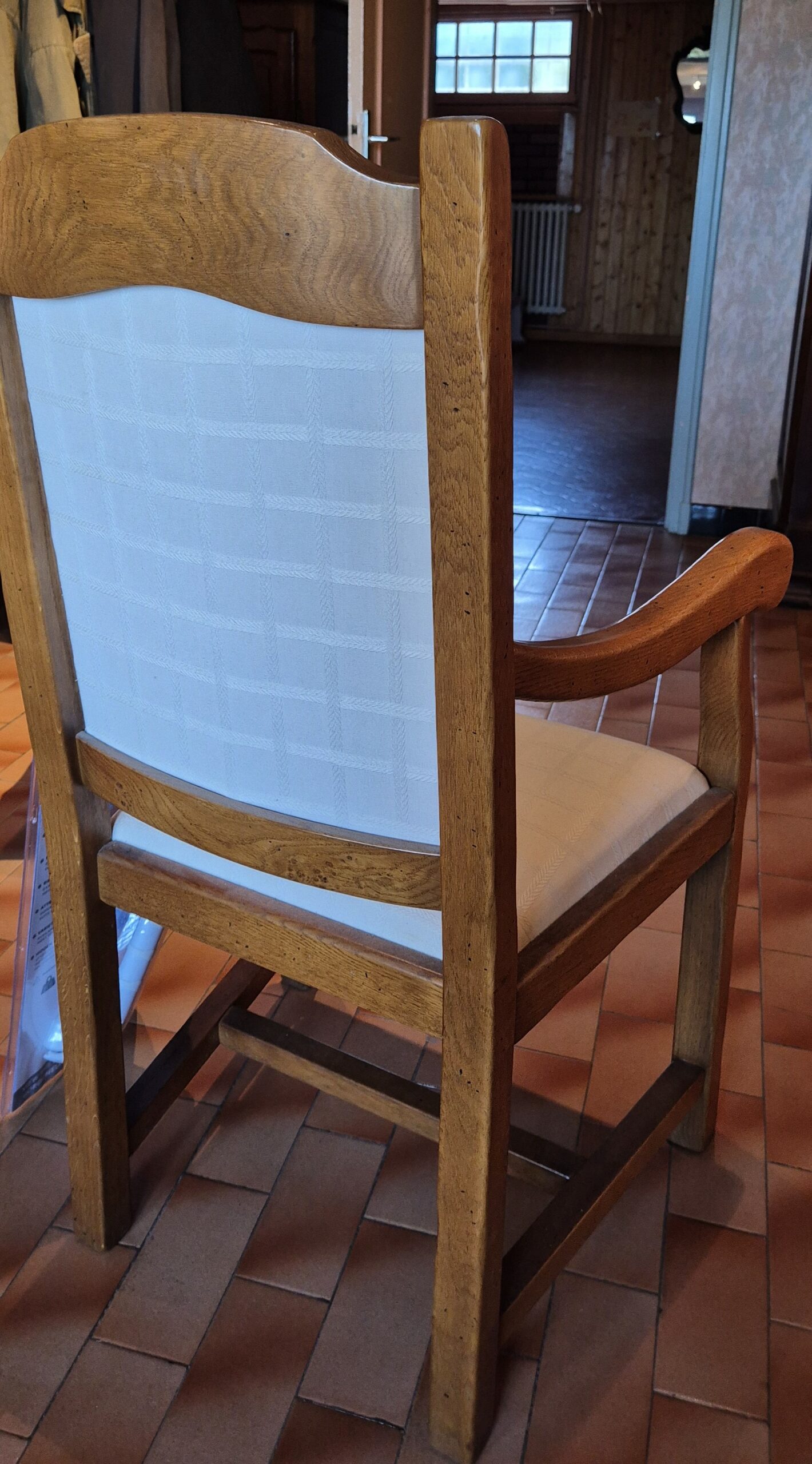 2 fauteuils rustiques chêne massif - style campagnard - mid XXe – Image 5