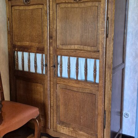 Armoire chêne massif - Style Louis XV rustique - début XXe
