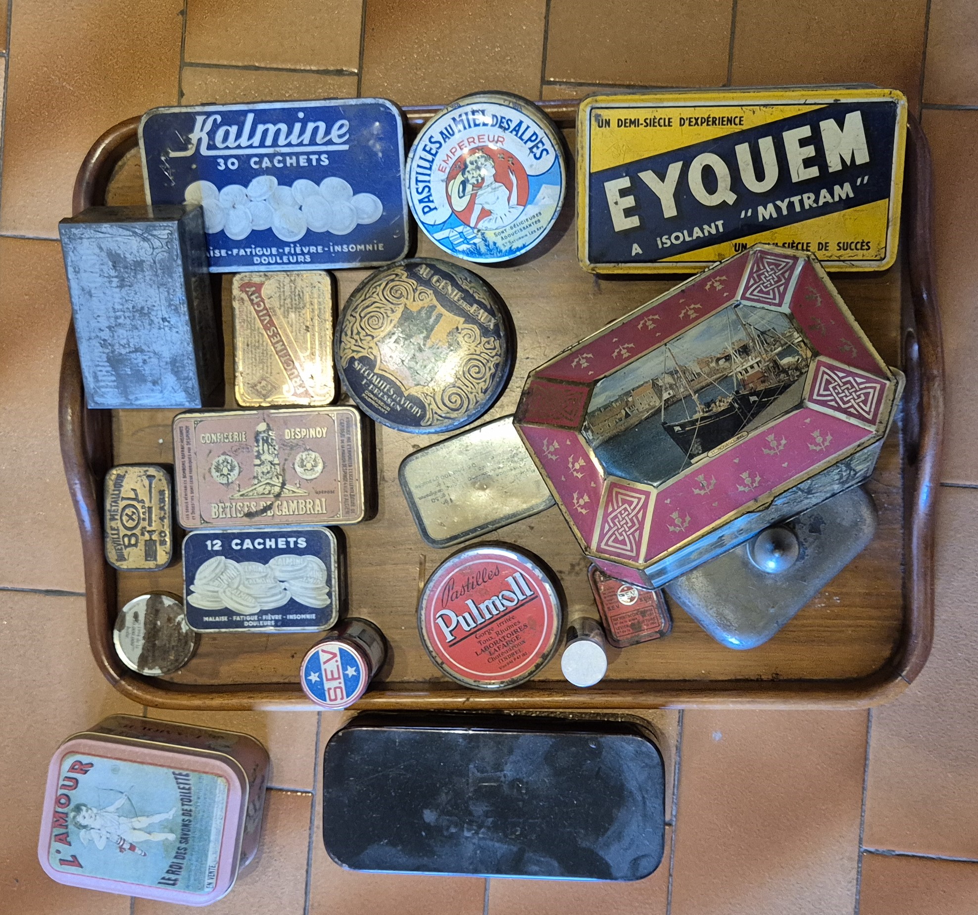 17 Boîtes Publicitaires Anciennes XIXe/XXe - Kalmine, Eyquem, Belle Époque